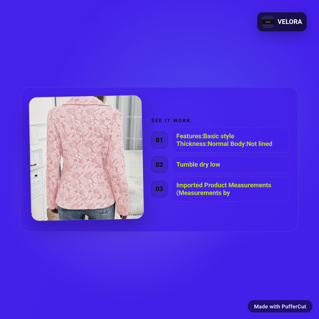 Floral Single-Button Pocket Blazer ad video