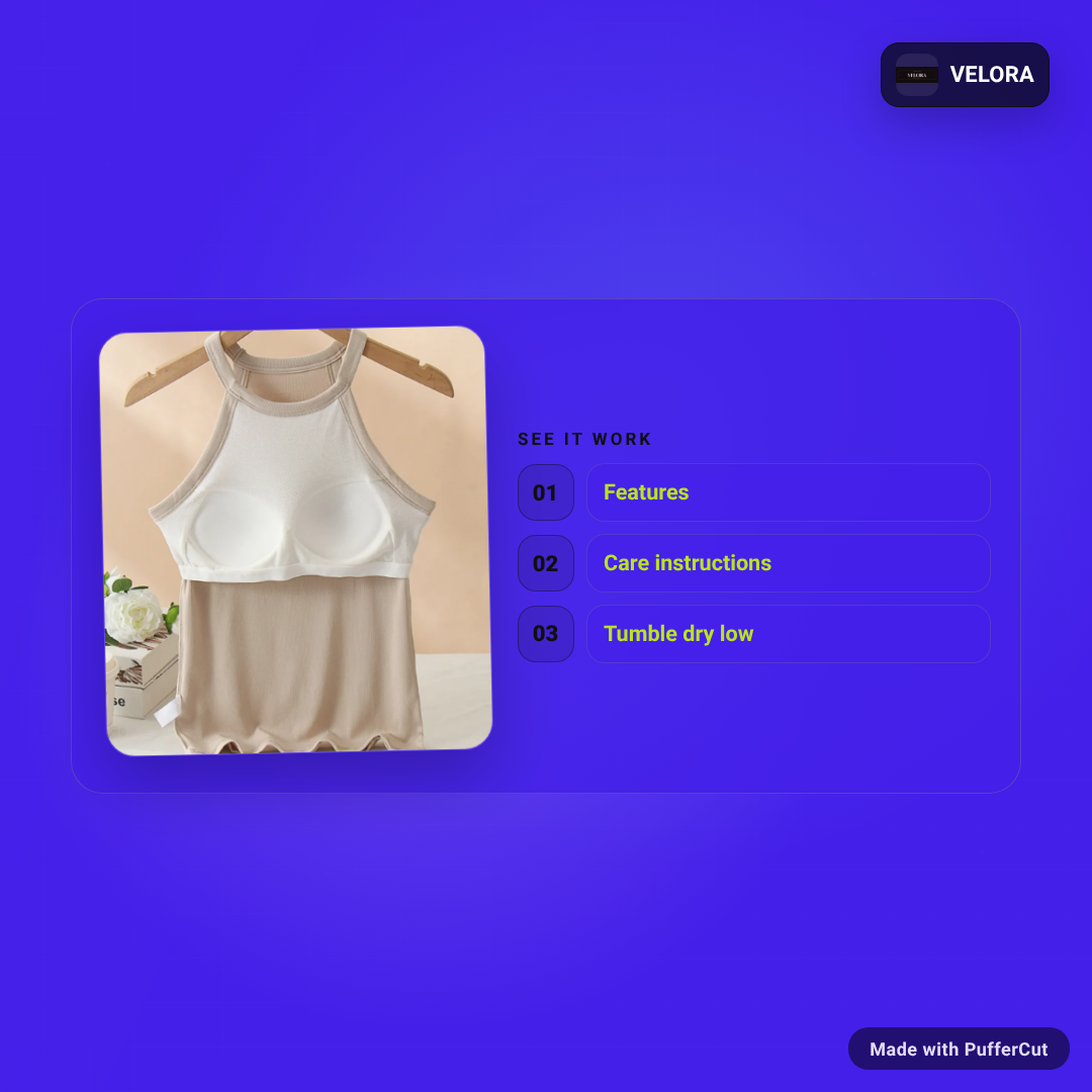 Grecian-Neck Tank with Chest Pads ad video