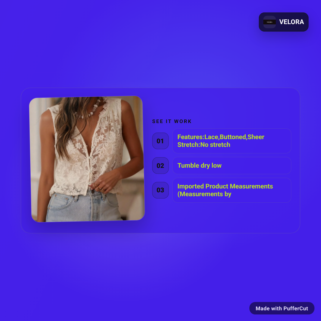 Lace Button-Down Tank ad video