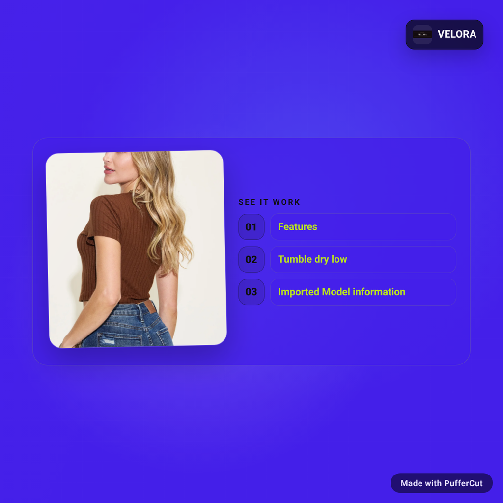 Ribbed Round-Neck Short-Sleeve Tee ad video