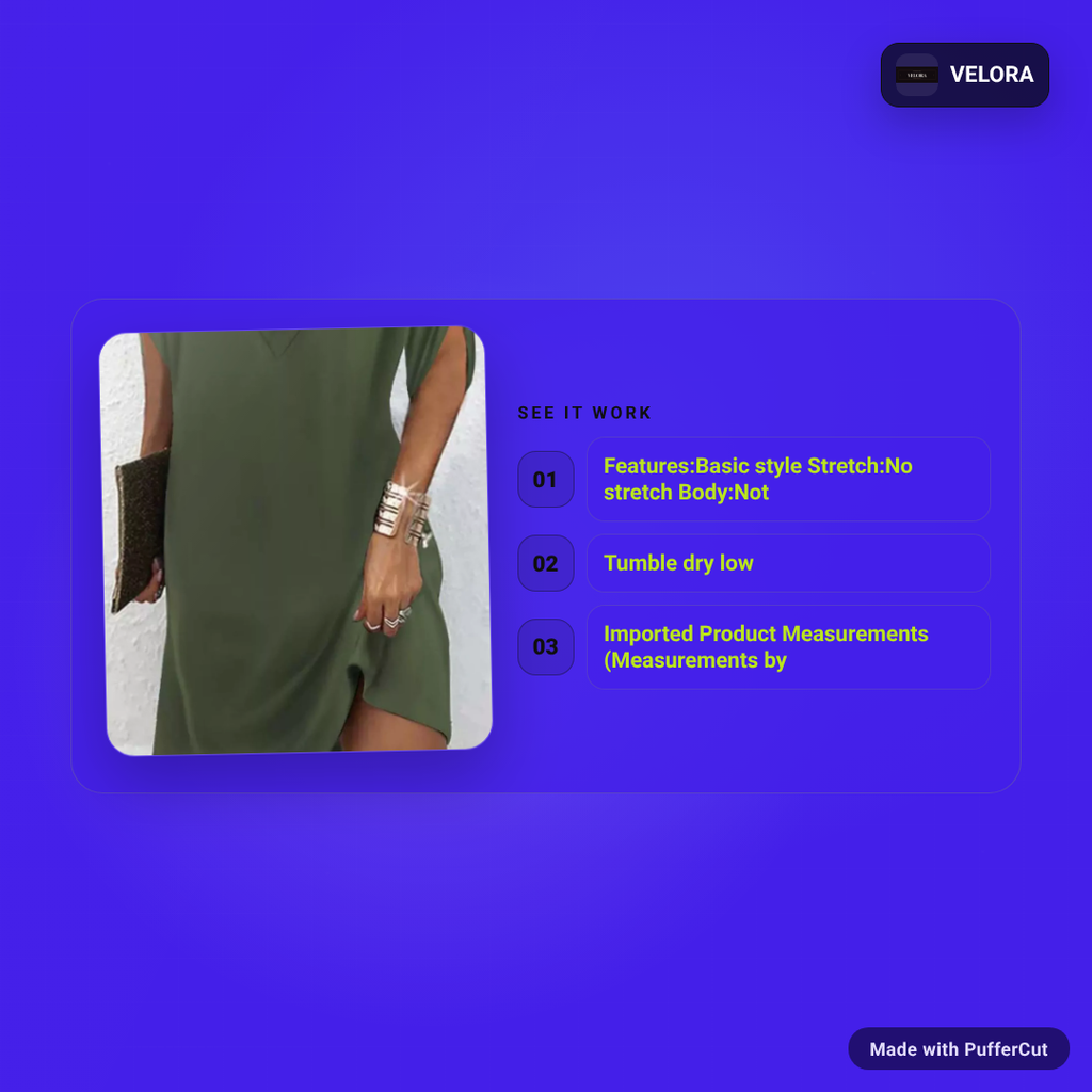 V-Neck Slit-Sleeve Mini Dress ad video