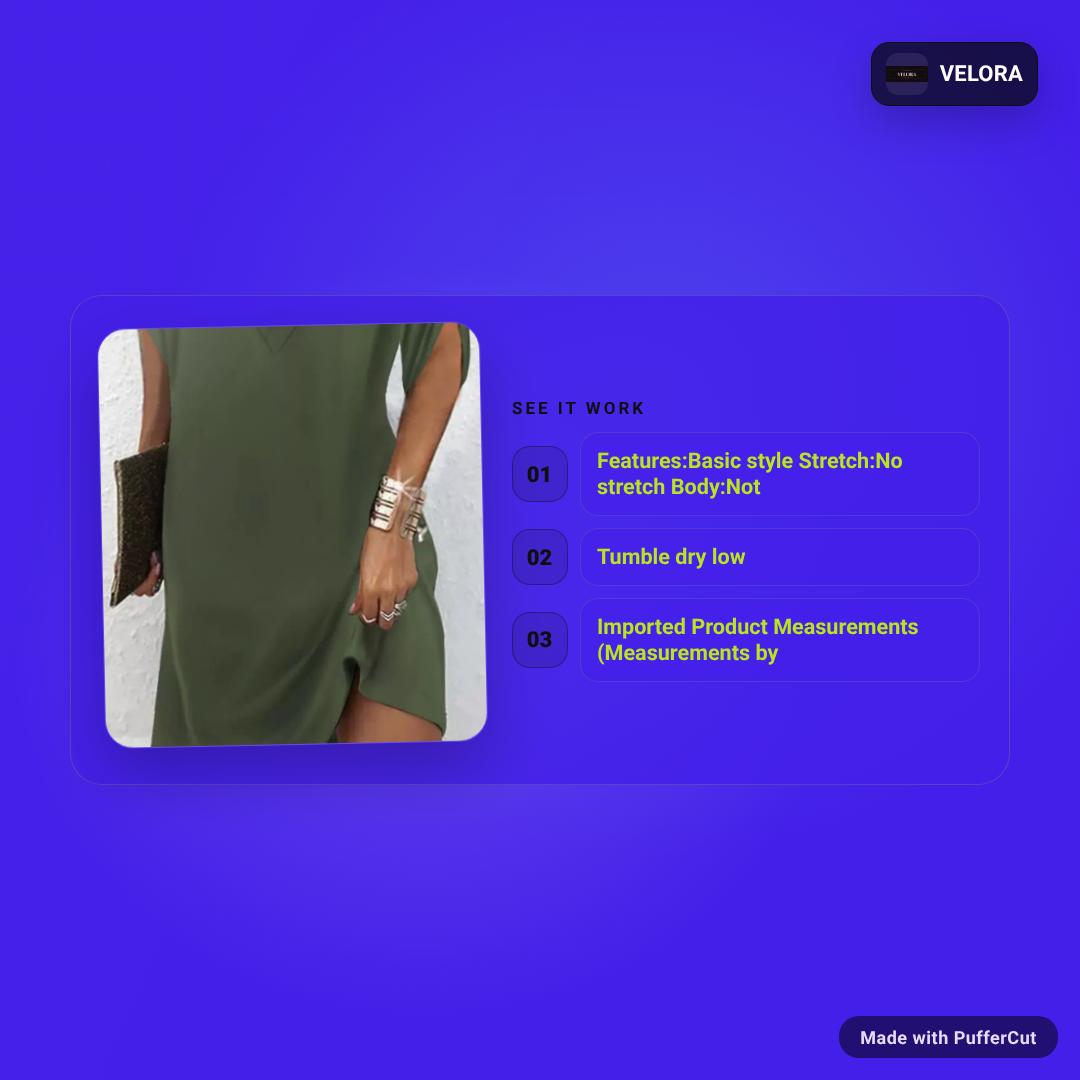 V-Neck Slit-Sleeve Mini Dress ad video